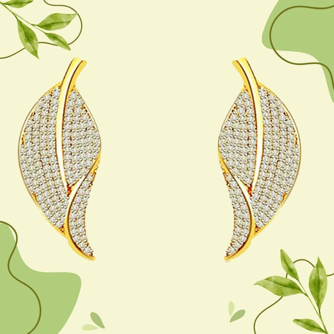 Nature-Inspired Elegance: Twisted Leaf Diamond Design