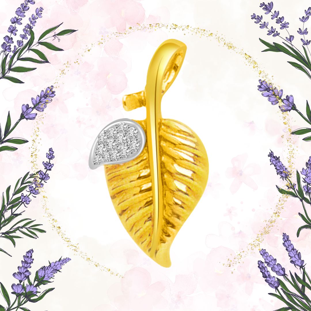 Petals Of Love : Real Diamond & Gold Pendant (P723)