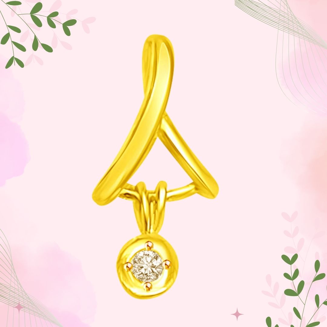 Real Diamond Pendant in 18kt Yellow Gold (P778)