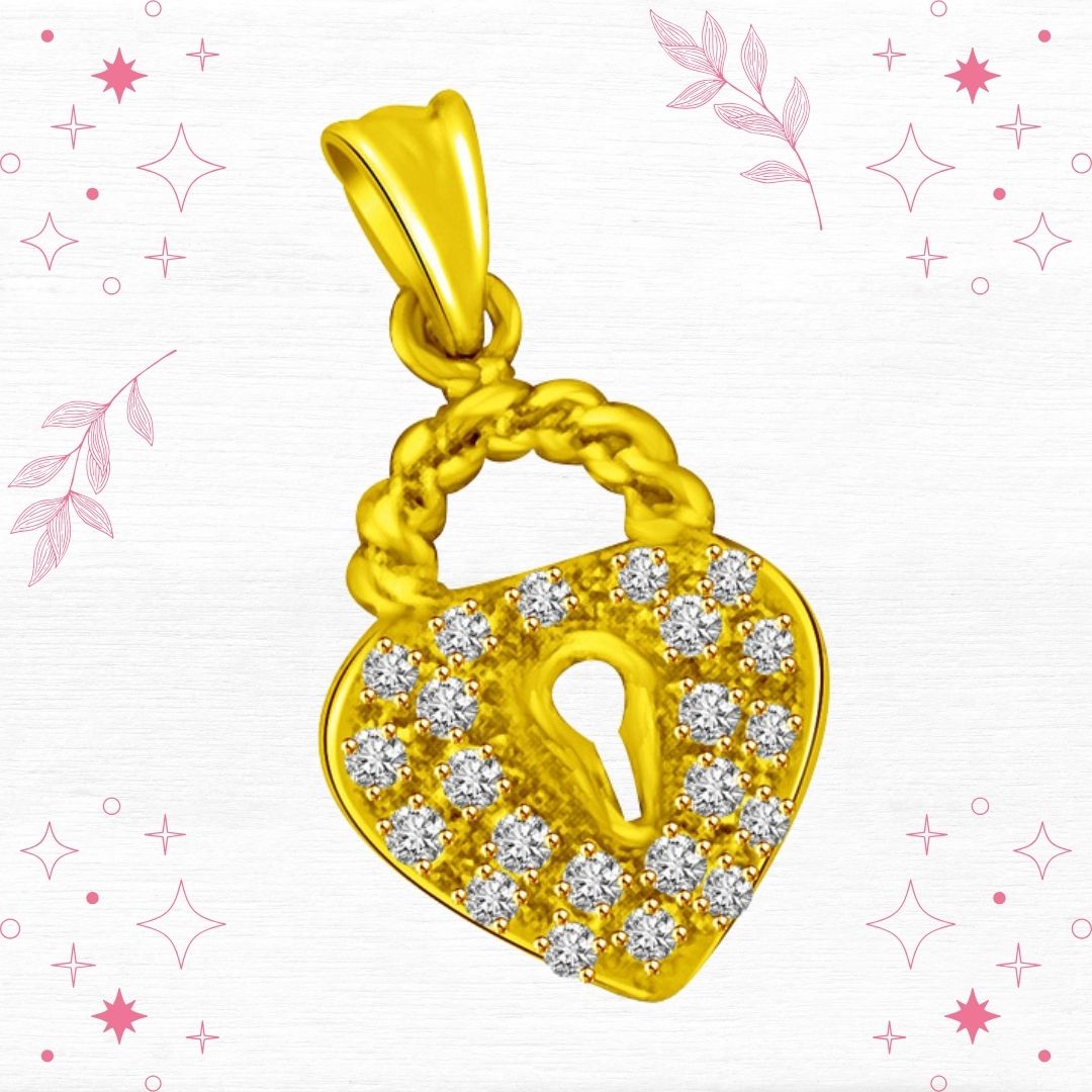 The Wedding Knot 0.15cts Gold & Real Diamond Pendant for your Beautiful LOVE (P868)