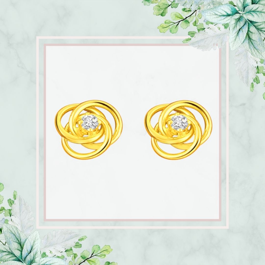 Ravishing Round Shaped Diamond Earrings (S270)