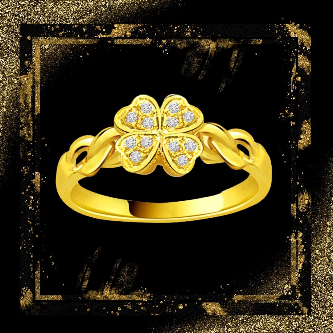 Flower Shape Real Diamond Ring (SDR724)