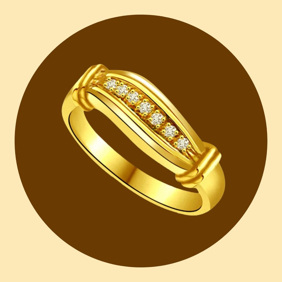 Classic Real Diamond Gold Ring (SDR748)