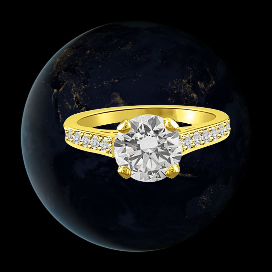 0.74TCW F/SI2 GIA Certified Sol Diamond Engagement Ring (0.74FSI2-S50)