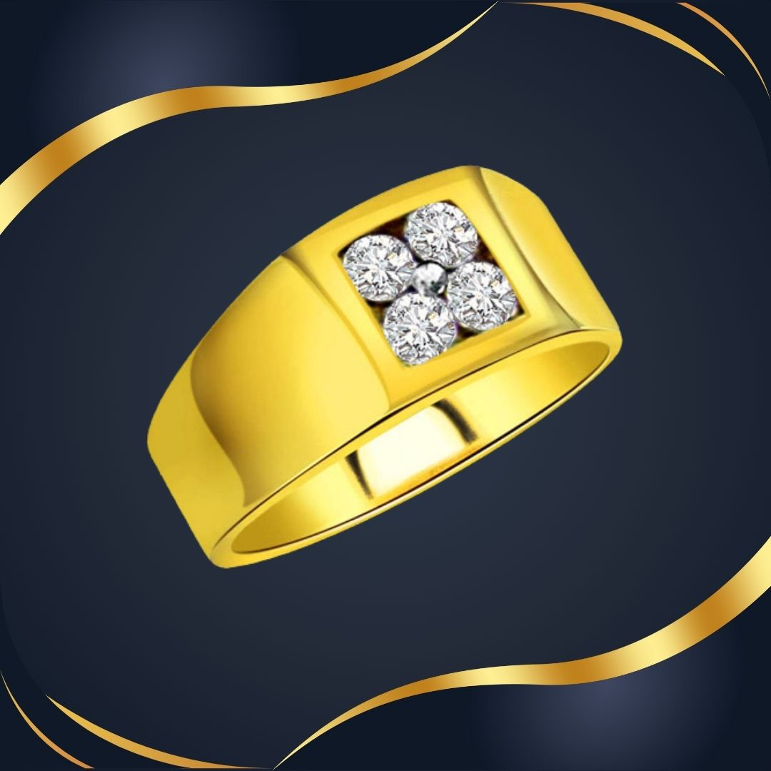 Men's Real Diamond Ring In 18kt Gold (SDR1661)