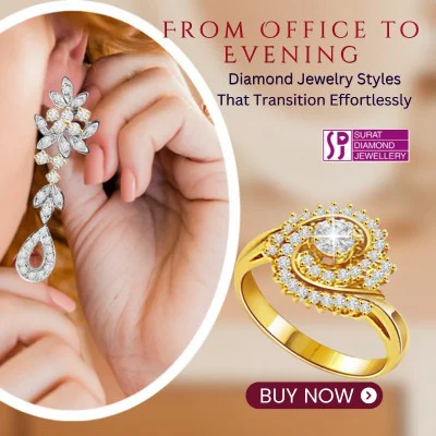 From Office to Evening... We have Jewellery for every occasion!
Get Diamond Jewellery Styles that Transition Effortlessly!

Get Now @ https://www.suratdiamond.com/